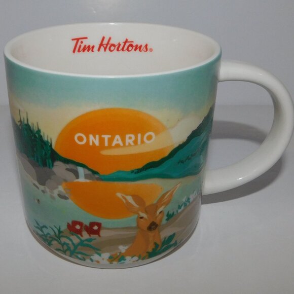 Tim Hortons Travel Collection Ontario Coffee Mug 60th Anniversary 2024 Deer - Picture 2 of 12